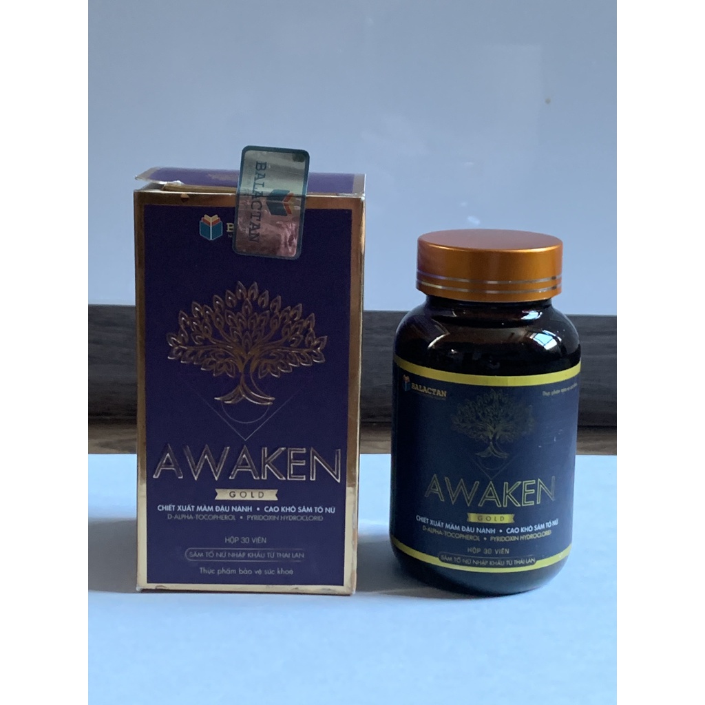 AWAKEN Gold -Sâm Tố Nữ,Tinh chất Mầm Đậu Nành,tăng cường nội tiết tố nữ,bốc hỏa, sạm da,nám da