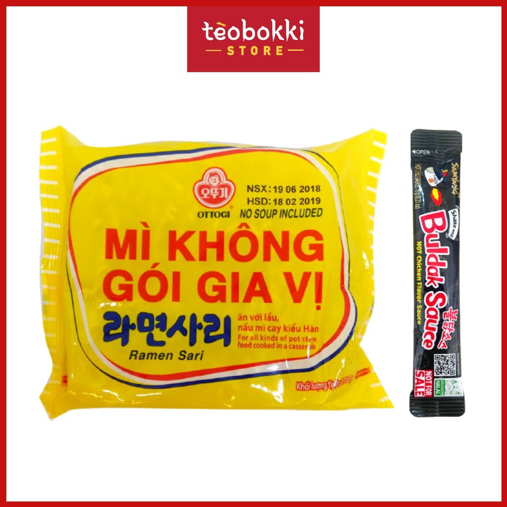 Mì không vị Ottogi 110g - Sốt gà cay Samyang 6g | BigBuy360 - bigbuy360.vn