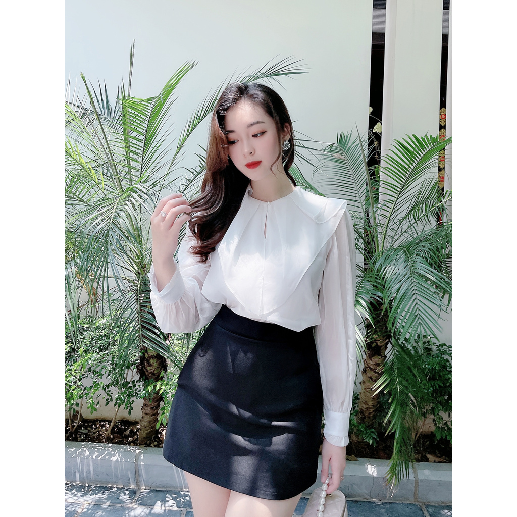[Mã SKAMFSW175 giảm 10K đơn 50K] Áo sơ mi nữ cổ bèo 3 màu trơn công sở A813 HILA