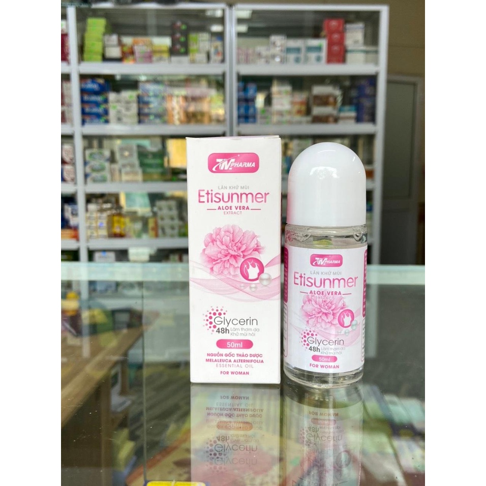 Lăn khử mùi Etisunmer 50ml - Khử Mùi, Ngăn Mồ Hôi Hiệu Quả suốt 48h