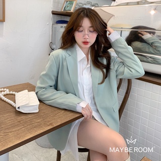 Áo xanh mint có lót Minmin blazer Mayberoom