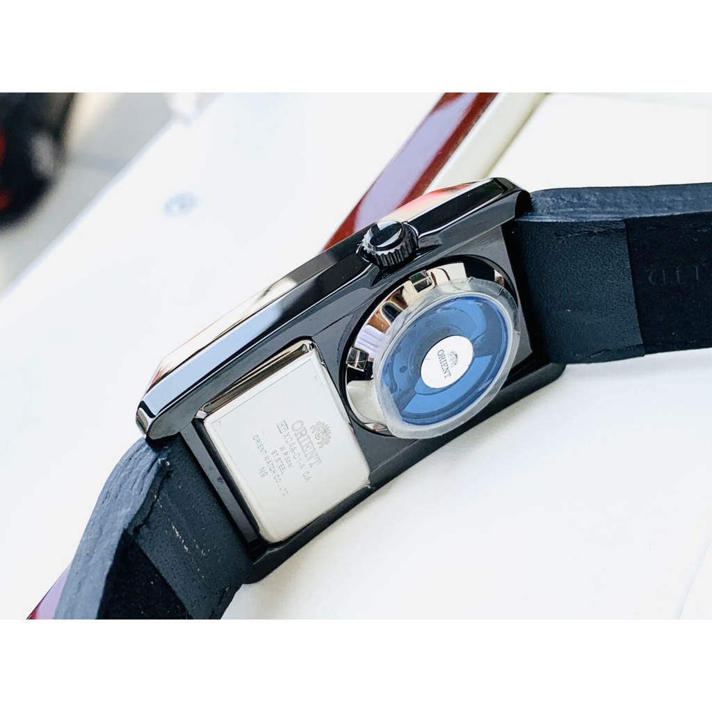 Đồng hồ nam chính hãng Orient  Dual Time   Analog Japanese-Automatic Watch with Leather Strap FXC - Máy cơ - Kính cứng