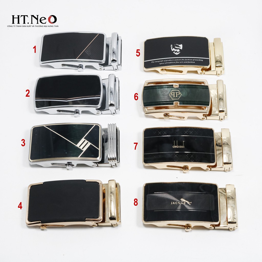 Dây lưng da HT.NEO da bò tự nhiên cắt nguyên miếng, mặt khóa đồng chống hoen rỉ, nhiều lựa chọn DL02