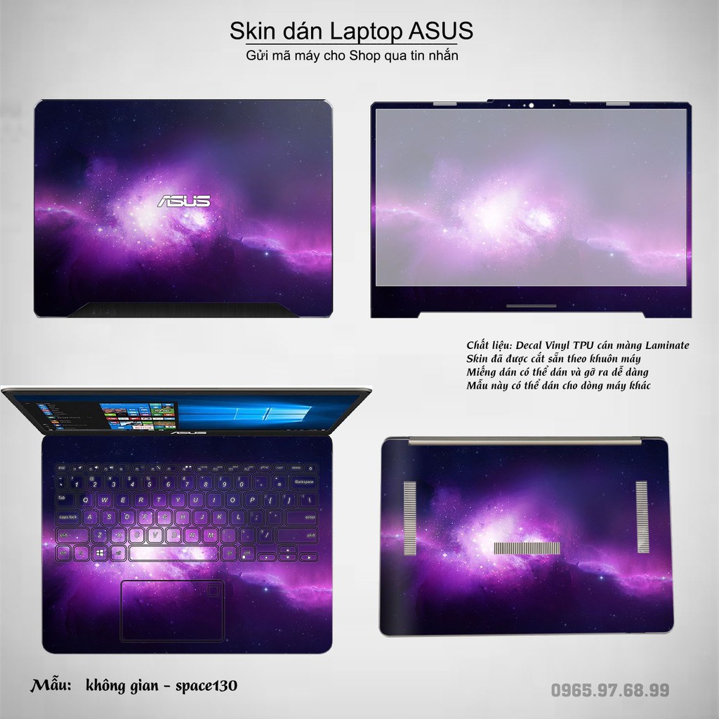 Skin dán Laptop Asus in hình không gian _nhiều mẫu 22 (inbox mã máy cho Shop)