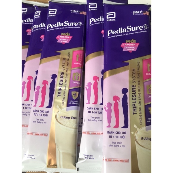 Sữa pediaSure gói 48,6g combo 10 gói date 2024