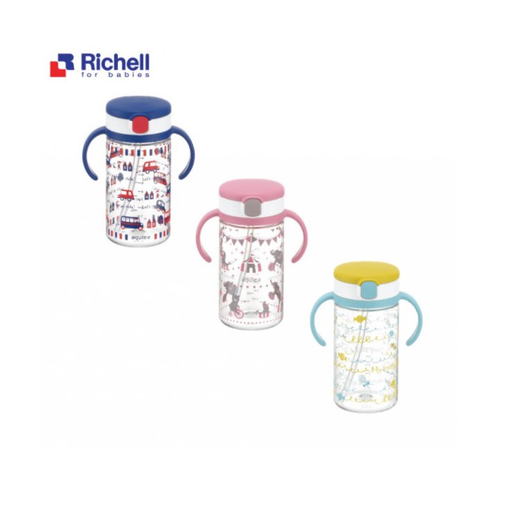 Cốc ống hút Richell 200ml/320ml cho bé