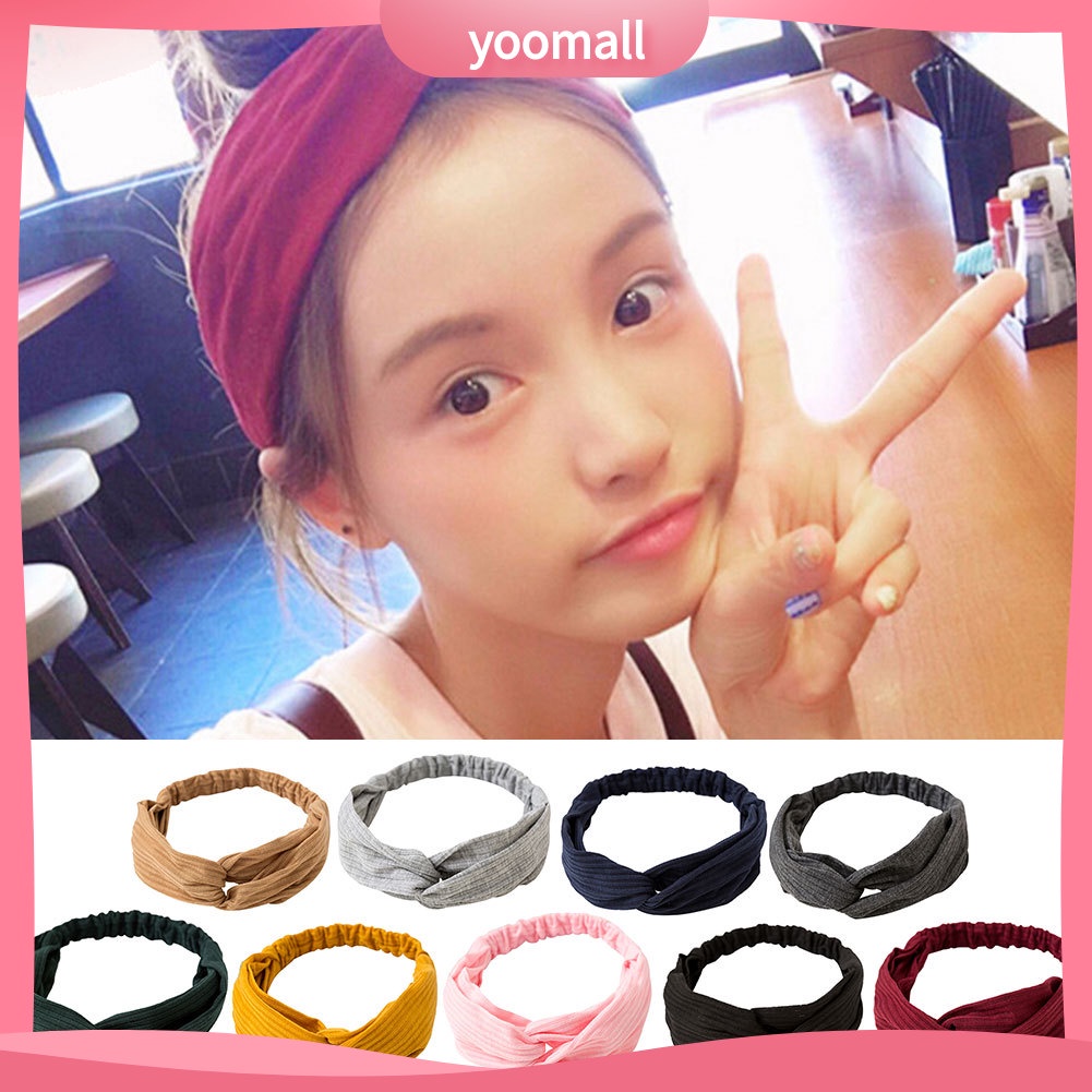 Băng Đô Cài Tóc Nữ Màu Trơn Thời Trang