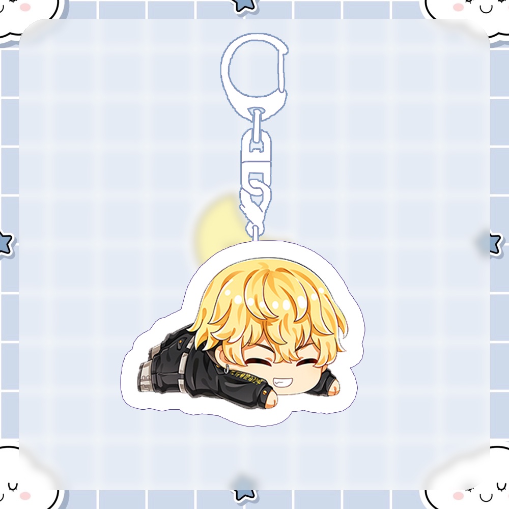 ( NẰM ) Móc khóa in hình TOKYO REVENGERS Kịch Trường Của Takemichi anime chibi Mica trong acrylic
