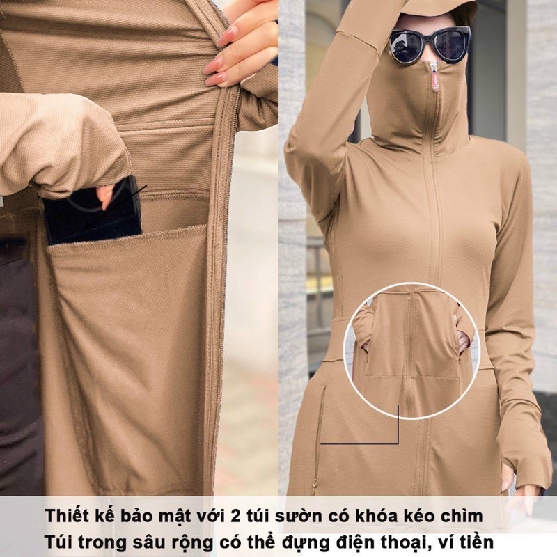 Áo Chống Nắng Toàn Thân 2 Lớp BL Fashion Sườn Pha Lưới Chất Liệu Thông Khí Thoáng Mát | BigBuy360 - bigbuy360.vn