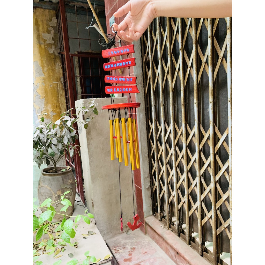 Chuông gió thuyền buồm phong thủy 8 ống