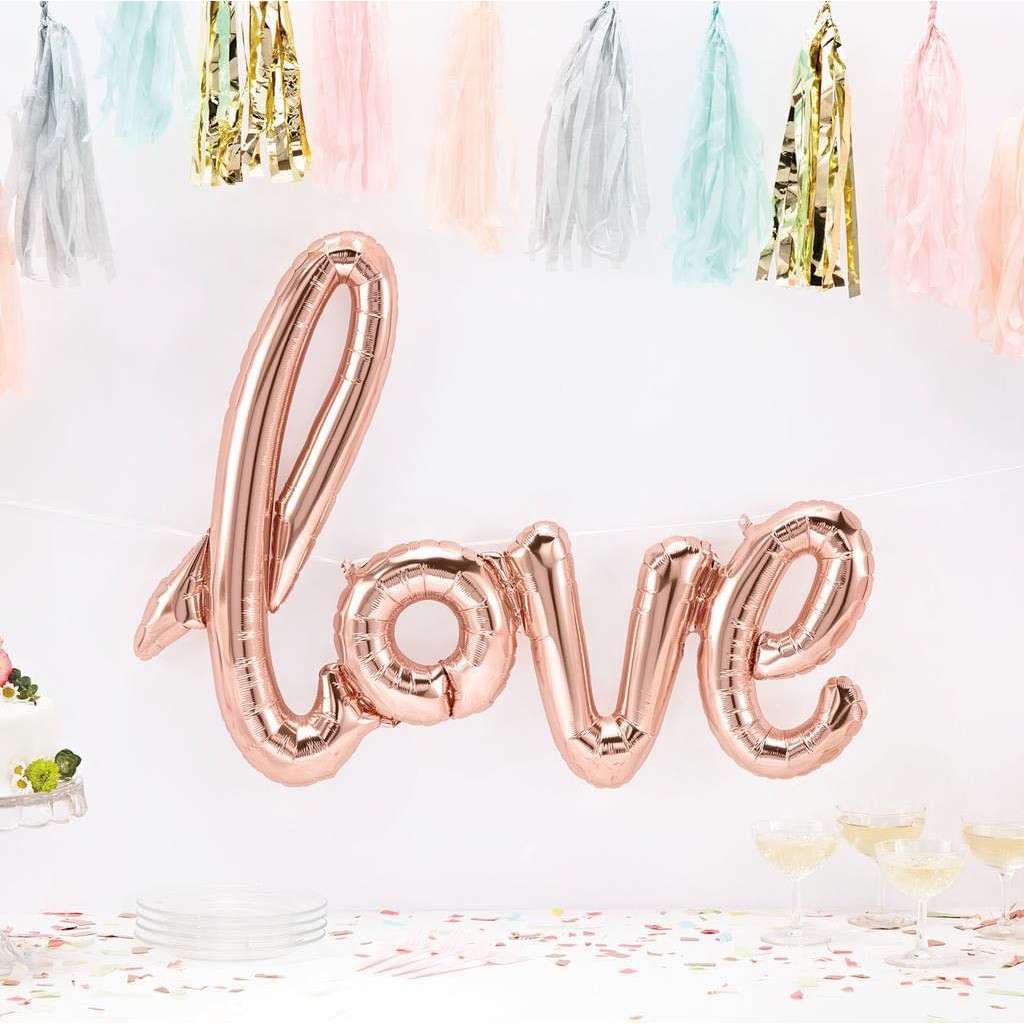 Chữ Love Bong Bóng Trang Trí Tiệc Sinh Nhật, Cưới, Lễ Kỷ Niệm