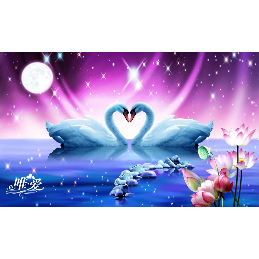 Tranh thác nước thiên nhiên khổ lớn, không giới hạn kích thứơc