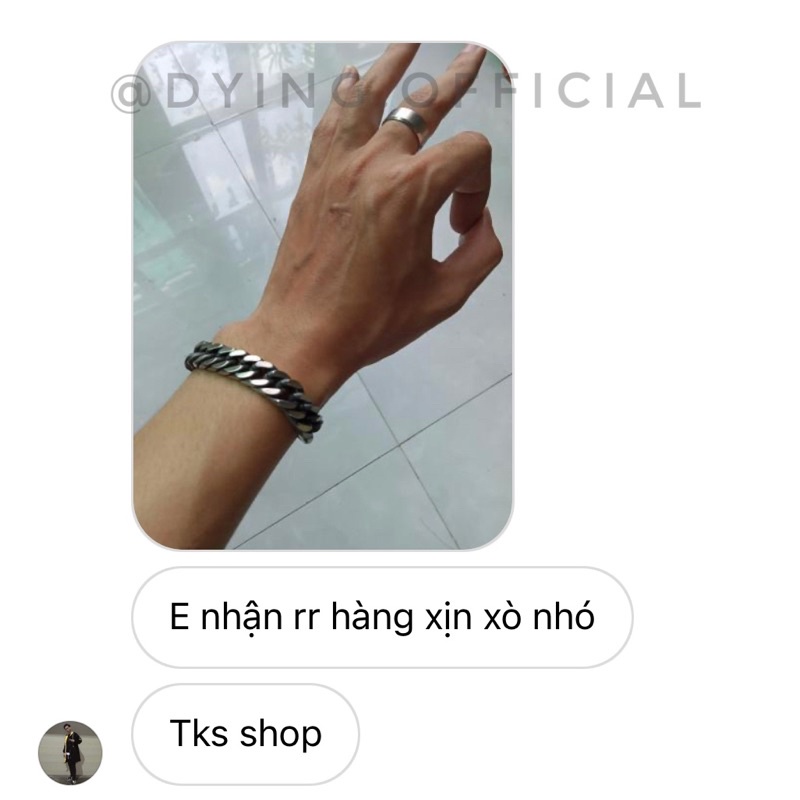 Vòng Tay Xích Màu Mờ Lì V2 - Thép titan KHÔNG RỈ