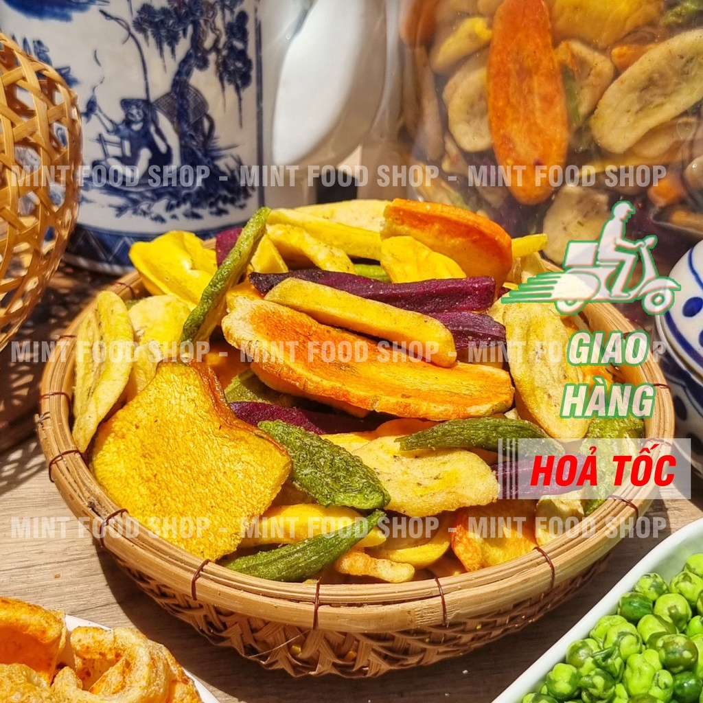 Trái Cây Rau Củ Sấy Thập Cẩm - Túi 500gram
