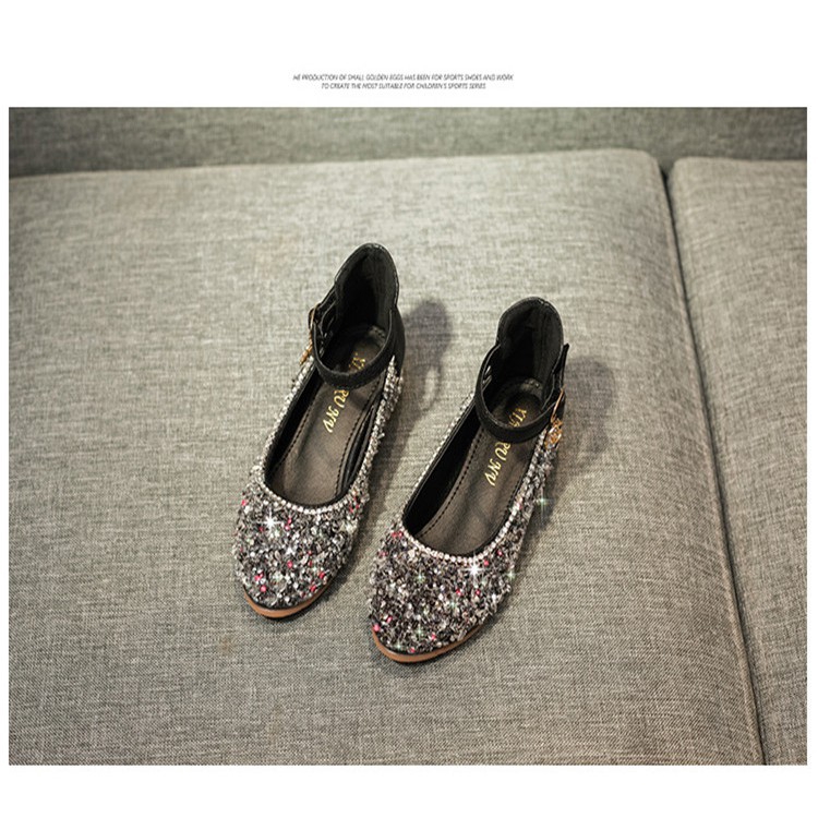 Giày búp bê đế mềm đính đá xinh xắn thời trang Hàn Quốc dành cho bé gái