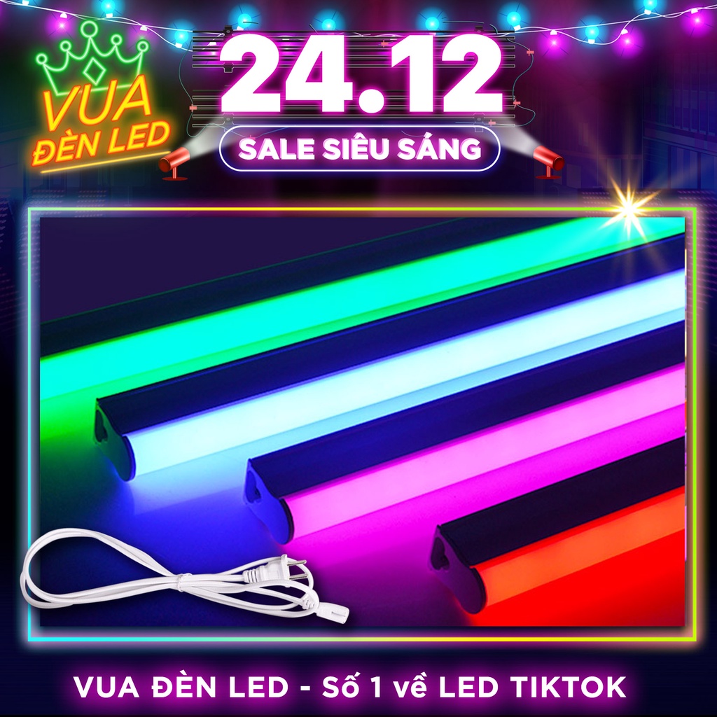 Đèn LED neon Tuýp LED Thanh Liền Máng Dài 90/120 cm, Màu Xanh Dương, Hồng (Quay Tiktok)