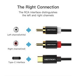 Cáp chuyển đổi USB Type-C sang 2RCA Vention dài 50cm