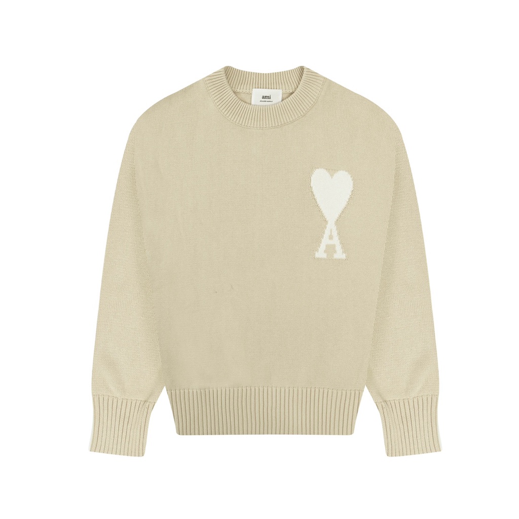 ❤❀  ❤ Áo Nỉ Dài Tay Cổ Tròn Thêu Hình Trái Tim Thời Trang Unisex
