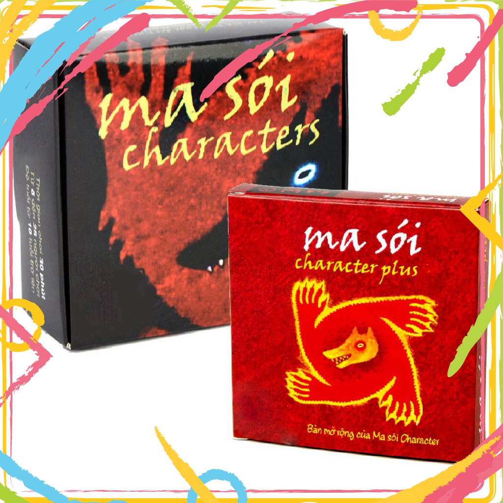Bộ bài ma sói character Việt Hóa và bản mở rộng Characters Plus