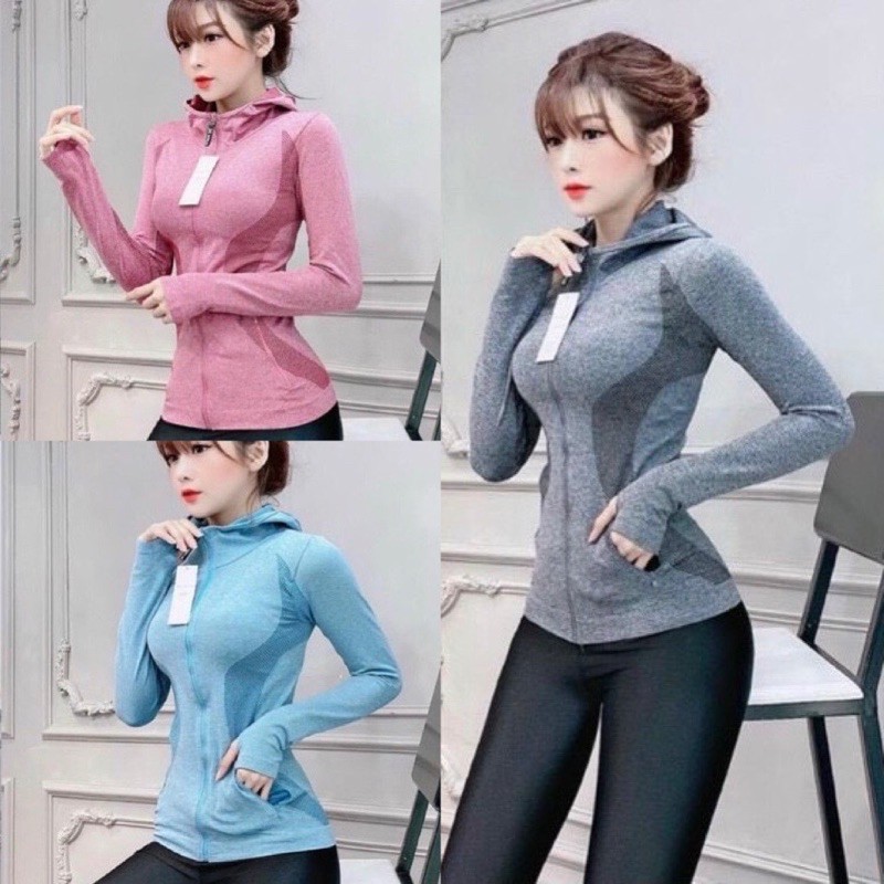 Áo Khoác Lượn Sóng Thể Thao Áo Tập GYM YOGA Body Nữ