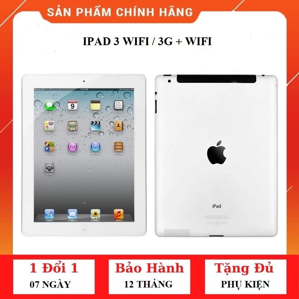 Máy tính bảng ipad 3 3G wifi 16gb 64gb