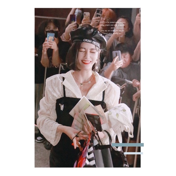 Nón beret crush on you đỏ đen - Mũ nồi phong cách Hàn - Maben