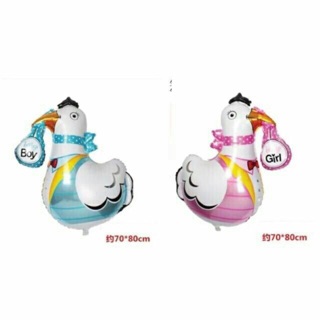 Bóng nhôm hình gà xanh, gà hồng y hình