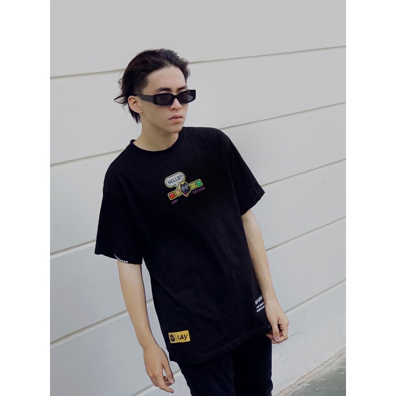 Pixel Basic đen - Áo thun form oversize tay lỡ - hàng thiết kế độc quyền - Local Brand - Unisex