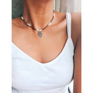 Choker cổ mặt hamsa không gỉ | handmade | tapestryjournal