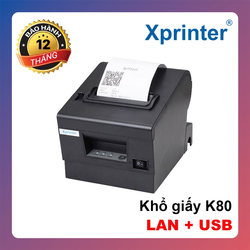 Máy In Bill Xprinter Q260 [LAN+USB] - Khổ giấy 80mm