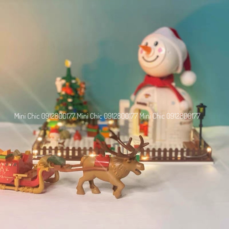 Lego ngôi nhà giáng sinh 573 chi tiết - Hãng Sembo Block