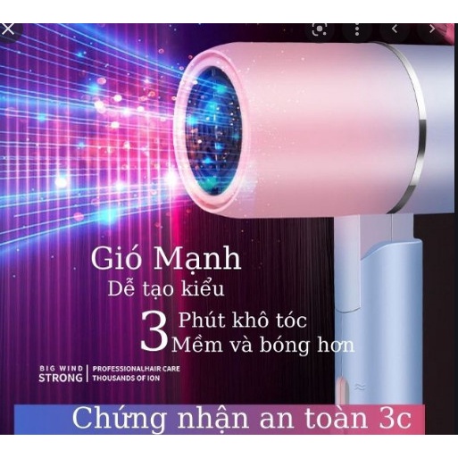 [TẶNG MÃ GIẢM  GIÁ )Máy Sấy Tóc Gập Gọn Công Xuất 1000w ,Máy sấy tóc gấp gọn tạo kiểu chuyên nghiệp công suất lớn