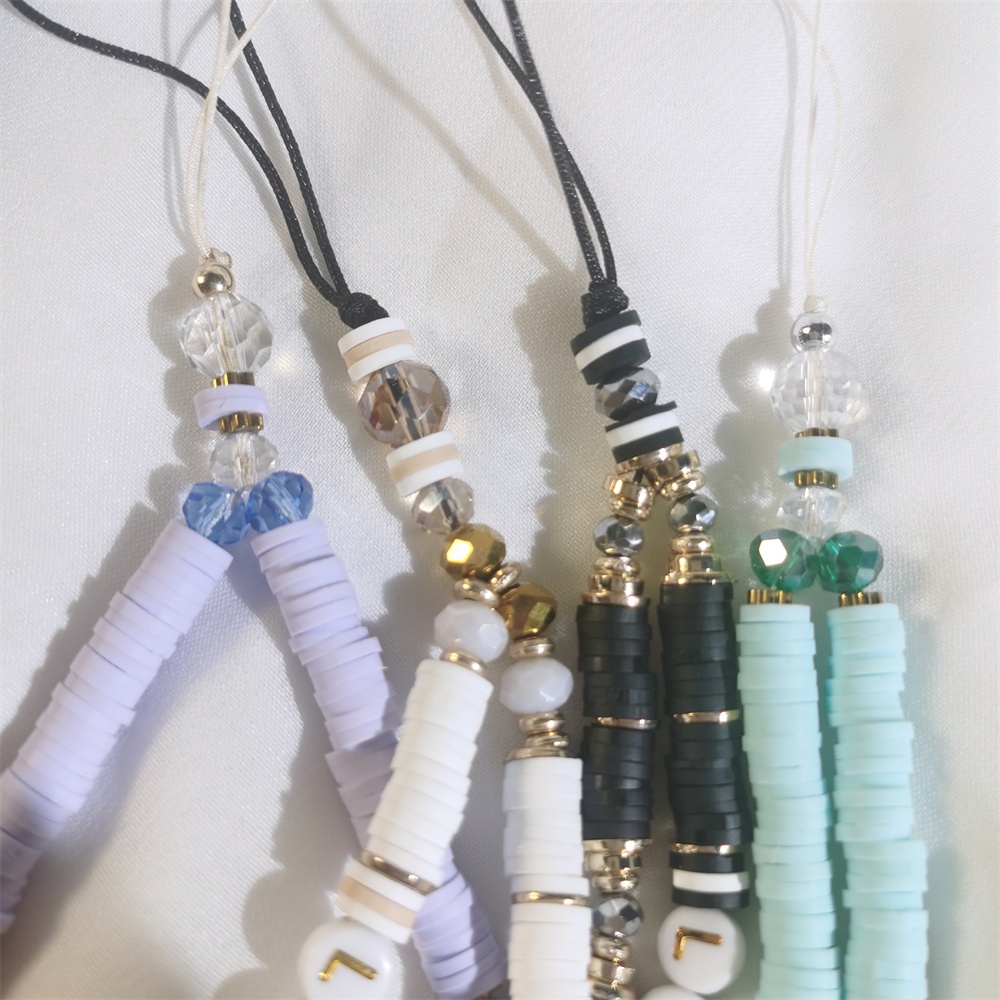 Dây Đeo Điện Thoại Bằng Acrylic Mềm Chống Thất Lạc Đính Hạt Ngọc Trai Phong Cách Bohemian