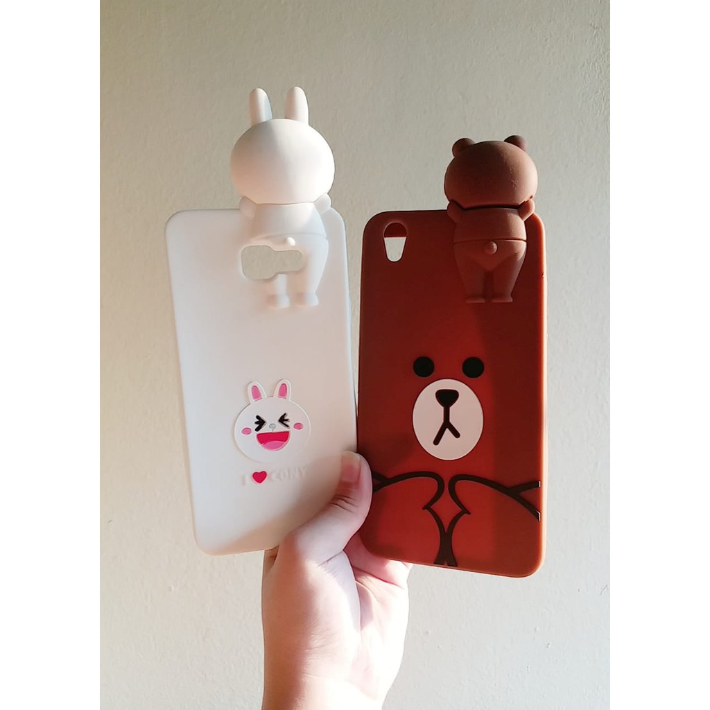 Ốp Lưng Điện Thoại Hình Gấu Brown Cony Đáng Yêu Cho Oppo F1 + F1 Iphone 5 5s Se 6 6s 6 + 6s + Samsung J1 Mini J5 J3 2015 A3 A5 2016