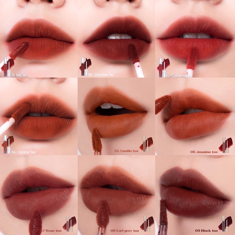 Son Kem Lì Hàn Quốc Mịn Mượt Như Nhung Romand Milk Tea Velvet Tint Ver 2_  4.4g