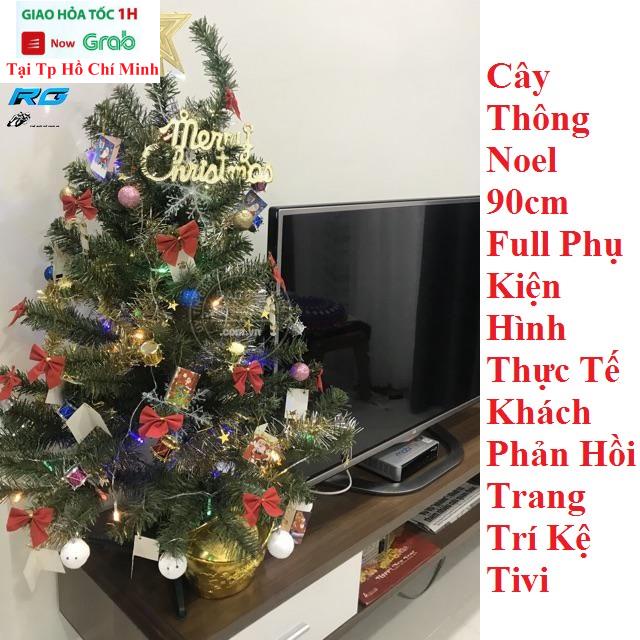 Cây Thông Noel Mini 90Cm + Tặng Kèm Đầy Đủ Phụ Kiện Và Đèn Led Cây Thông Hàng Việt Nam Cao Cấp
