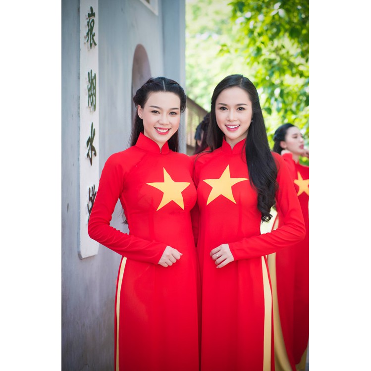 ÁO DÀI CỜ ĐỎ SAO VÀNG  | AODAINGUYENLAM