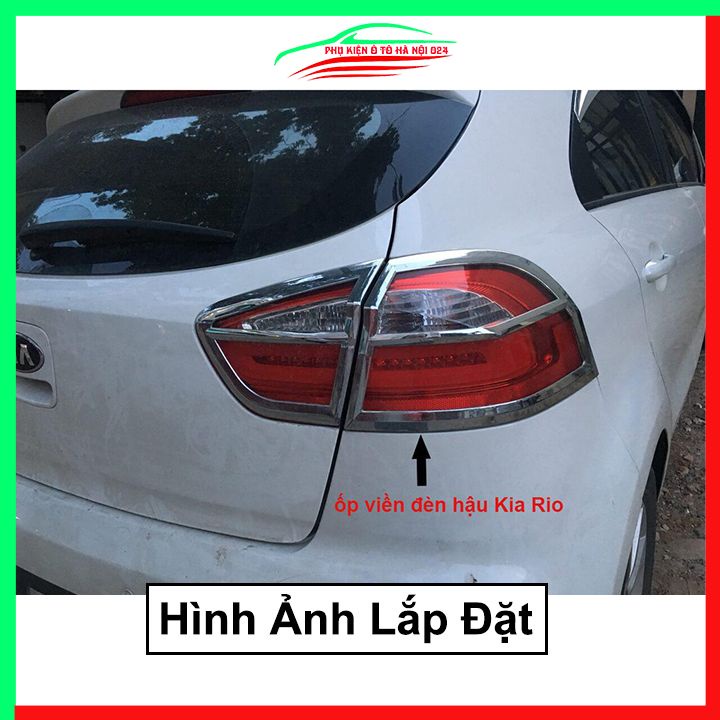 Ốp viền đèn pha hậu mạ crom Kia Rio 2018-2020 chống trầy trang trí bảo vệ xe