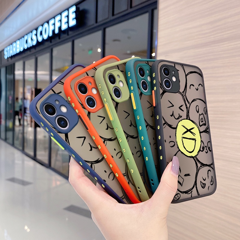 Ốp Điện Thoại Cứng Viền Vuông Bằng Silicon Mềm Mặt Nhám Cho Samsung galaxy J8 2018