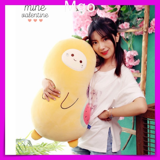[ Hàng sale - Mền mịn ] Gấu Bông Gối Ôm Trái Cây Trái Lê Bơ Loại 1 Cao Cấp Co Giãn 4 Chiều Siêu Cute Ôm Ngủ Size 60Cm