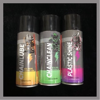 Combo phục hồi nhựa nhám , rửa+ dưỡng sên thương hiệu Sprayking mẩu mới