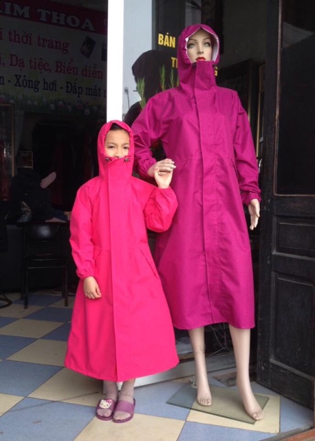 Áo măng tô mưa trẻ em Shop Rồng88 siêu kute vải tráng mủ cao su xuất khẩu