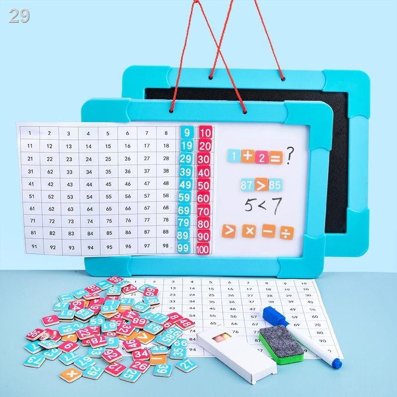 Bảng từ trăm số 1 đến 100 Máy trợ giảng toán trẻ em Đồ chơi mẫu giáo cộng và trừ Montessori