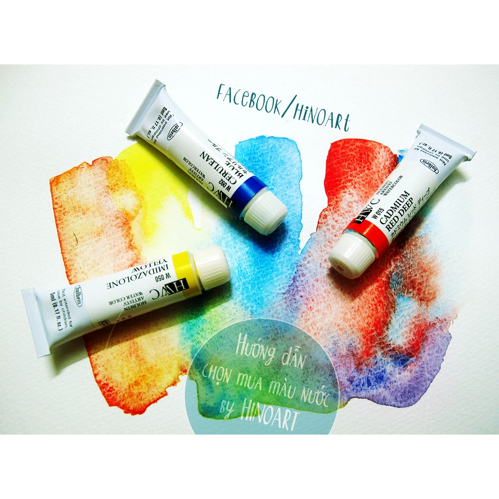 Tông đen, xám, trắng màu nước 5ml Holbein Artists' Watercolor - tuýp lẻ