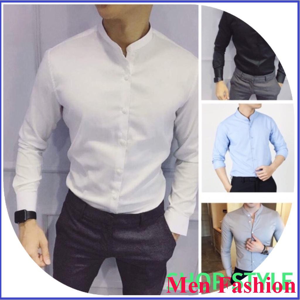 Sơ Mi Nam Cổ Trụ HOT TREND