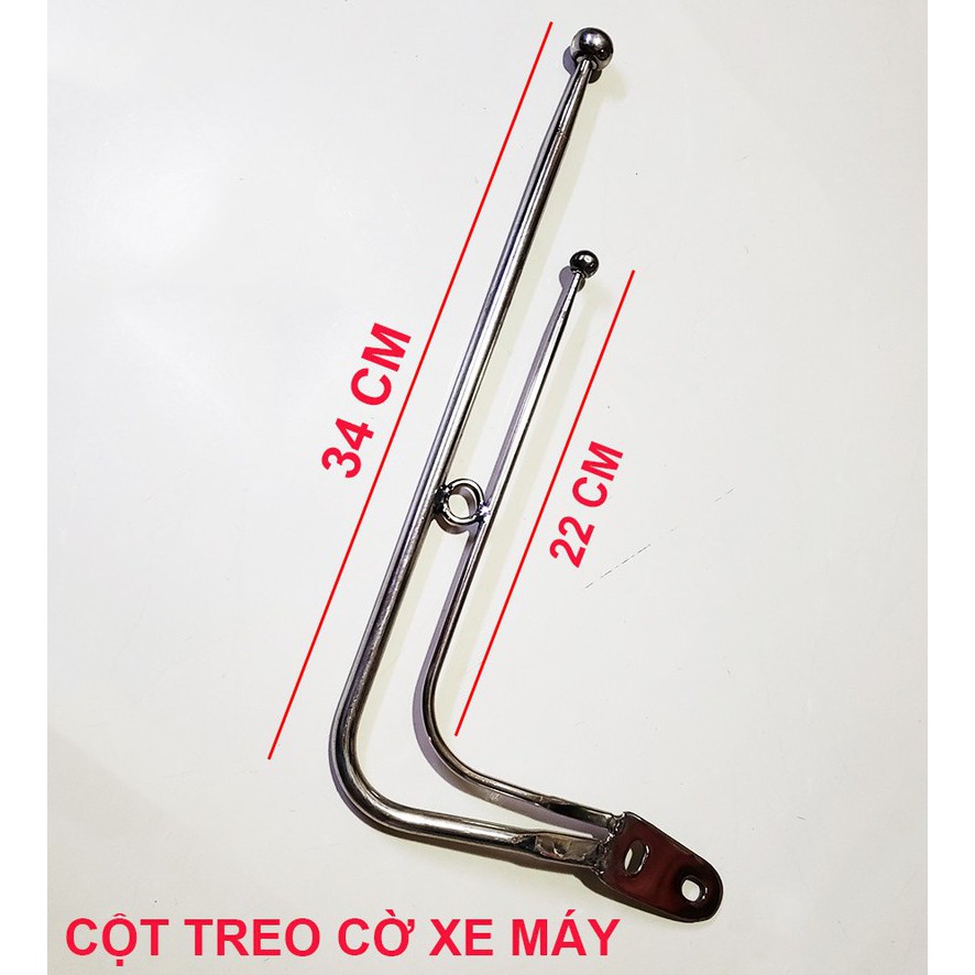 CỘT TREO CỜ KIM LOẠI GẮN XE MÁY, MOTO