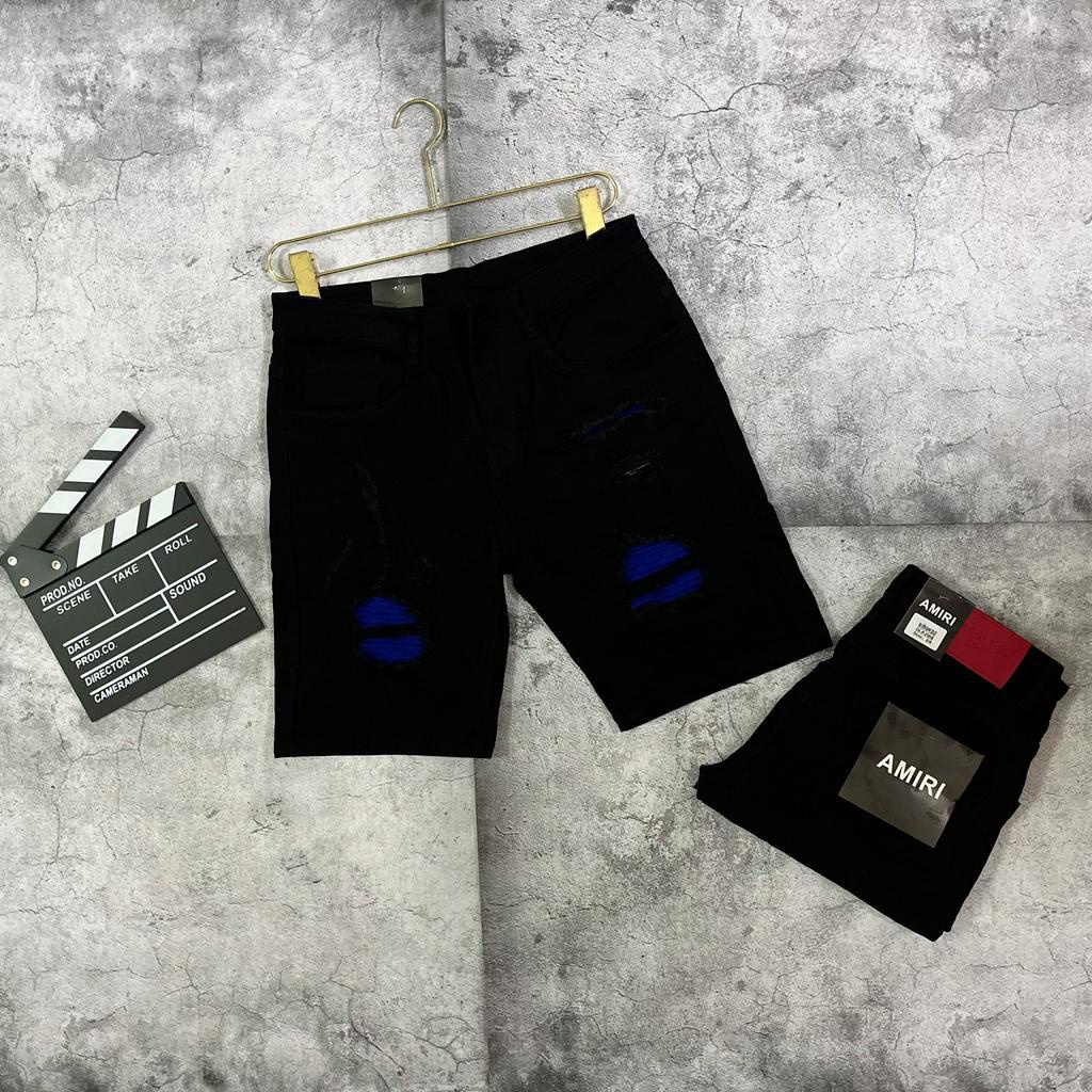 Quần đùi nam cao cấp, quần short jean denim nam chất vải co dãn dày dặn thiết kế phối rách trẻ trung năng động LTS-NEW