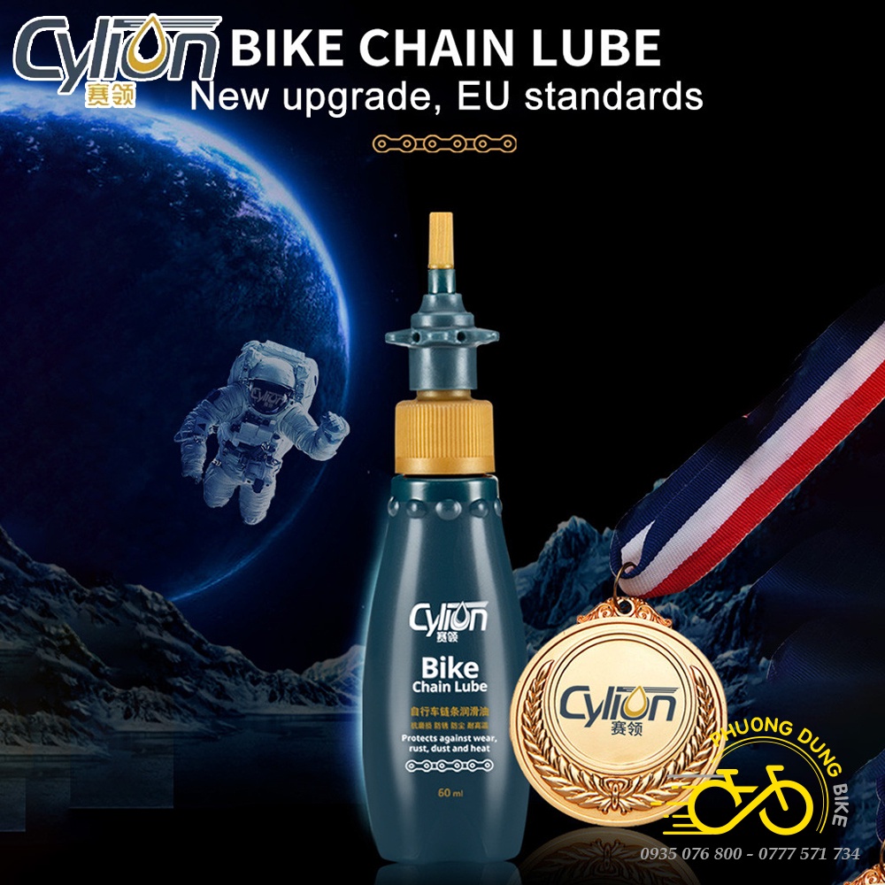 Dầu nhớt tra sên xích líp xe đạp CYLION CHAIN LUBE 60ml - Hàng chính Hãng