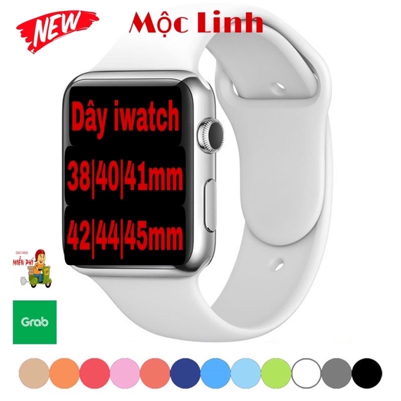 ⏰18 MÀU⏰ DÂY ĐỒNG HỒ CAO SU CAO CẤP FULL SIZE 1 2 3 4 5 6 7 SE 38mm 40mm 42mm 44mm 41mm 45mm SILICON CHỐNG BẨN