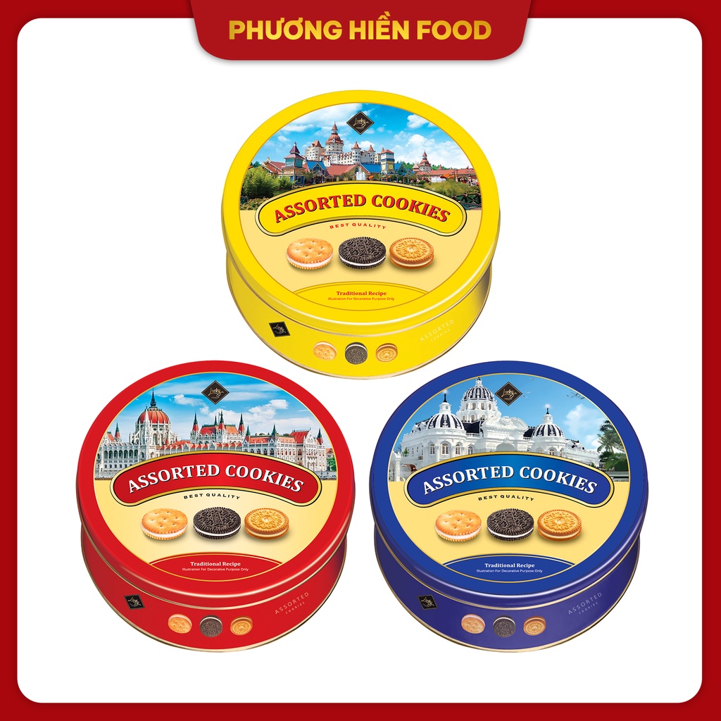 Bánh quy hỗn hợp LuckySun 110 g HS tròn